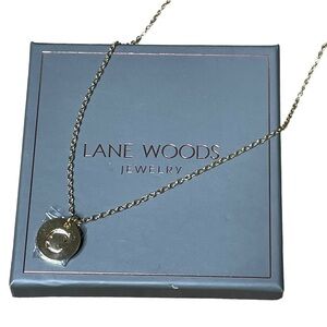 Lane Woods letter C pendant on chain New in Box